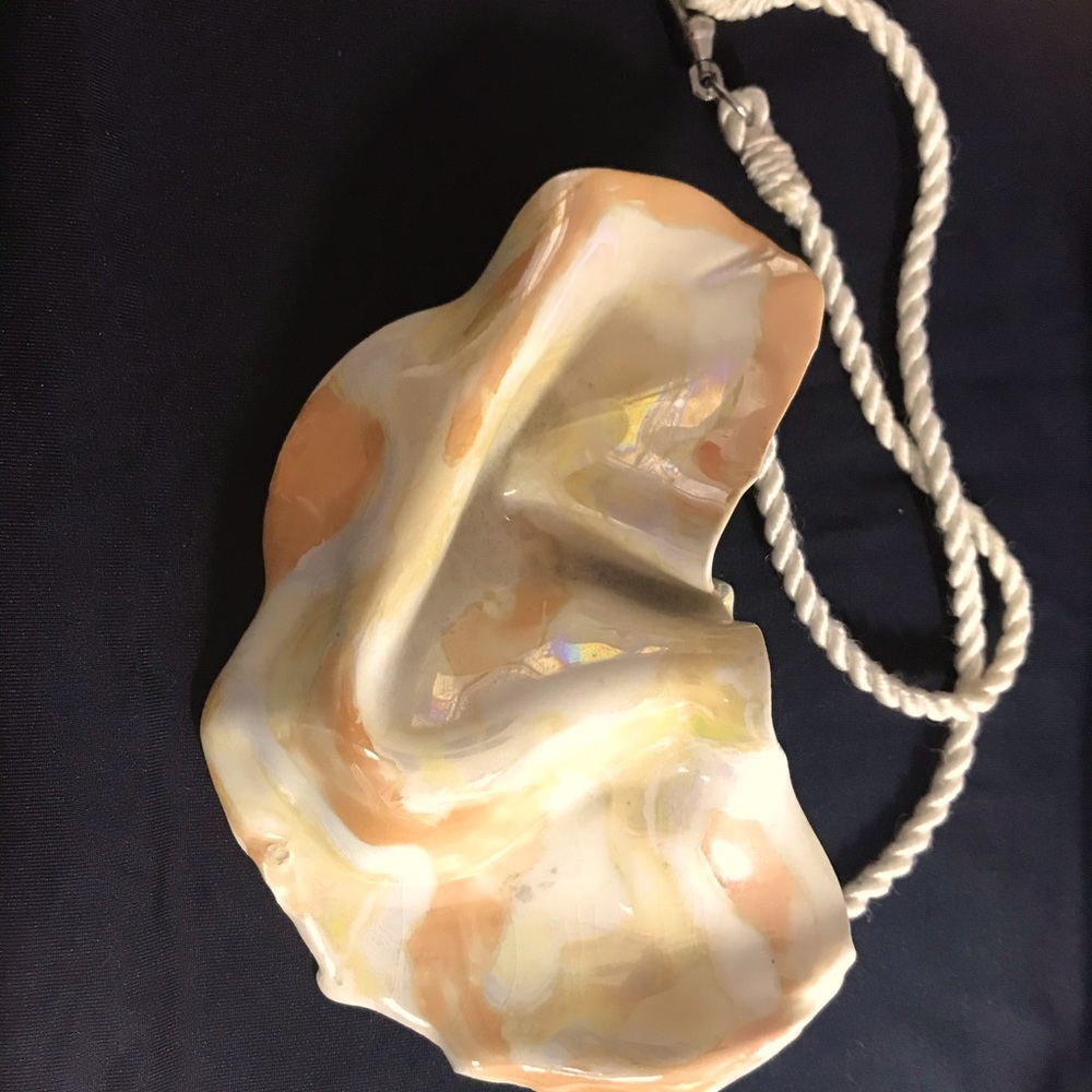 Large handmade ceramic necklace by Stacey Cameron